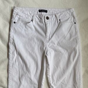 Denimocracy Straight Leg White Jeans Size 28
